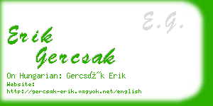 erik gercsak business card